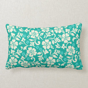Cojín Lumbar Raya hawaiana del reversible del hibisco de