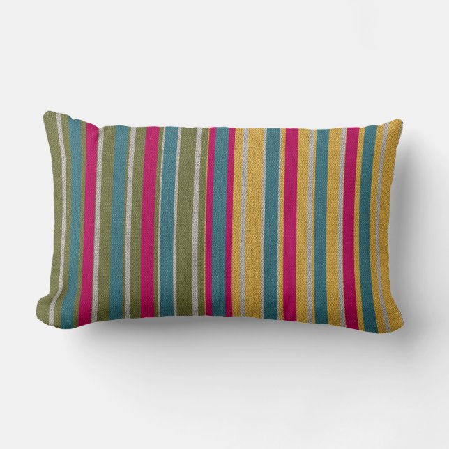 Cojín Lumbar Rayado decorativo (Anverso)