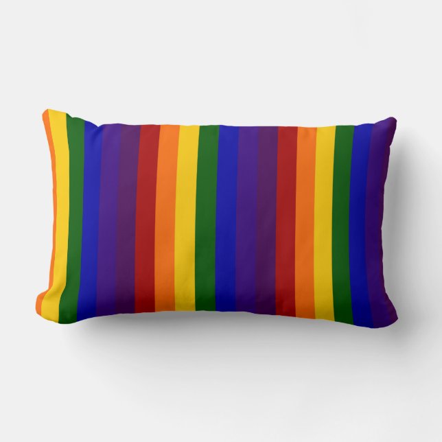 Cojín Lumbar Rayas arcoiris (Anverso)