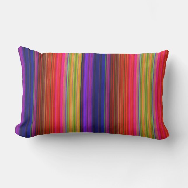 Cojín Lumbar Rayas arcoiris (Anverso)