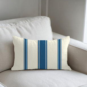 Cojín Lumbar Rayas Azules Marineras 
