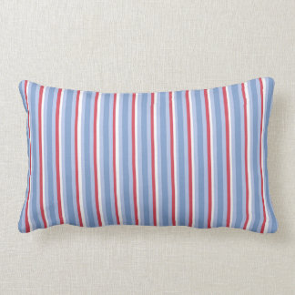 Cojín Lumbar Rayas azules rojas y blancas