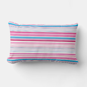 Cojín Lumbar Rayas azules rosadas lindas