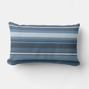 Cojín Lumbar Rayas de color gris-azul