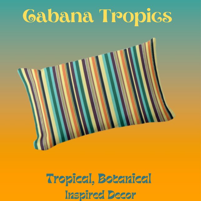 Cojín Lumbar Rayas de colores de verano (Subido por el creador)