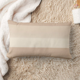 Cojín Lumbar Rayas de crema blanca de avena arte de IA