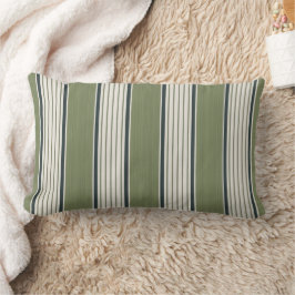 Cojín Lumbar Rayas de follaje francés vintage - Granja neutral
