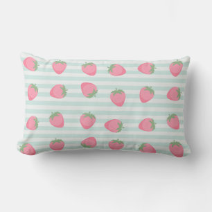 Cojín Lumbar Rayas de Fresa Rosadas