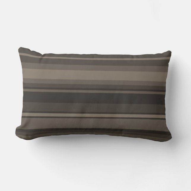 Cojín Lumbar Rayas de taupe (Anverso)