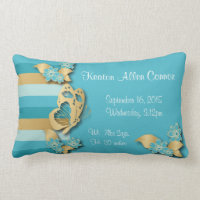 Rayas del azul y del oro con las mariposas para el