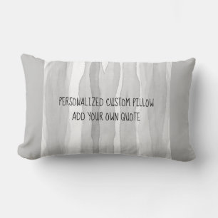 Cojín Lumbar rayas grises y blancas artísticas añaden una cita