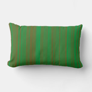 Cojín Lumbar Rayas Marrones Verdes