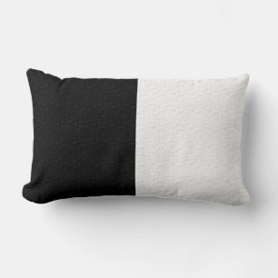Cojín Lumbar Rayas medias de dos colores blanco negro texturiza