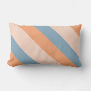 Cojín Lumbar Rayas melocotón gris naranja