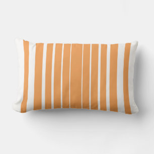 Cojín Lumbar Rayas Naranja Tangerina Blanco Vertical
