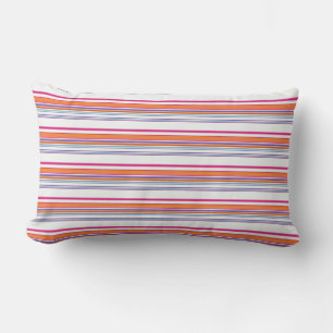 Cojín Lumbar Rayas naranjas rosadas