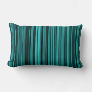 Cojín Lumbar Rayas Negras Verde Azul