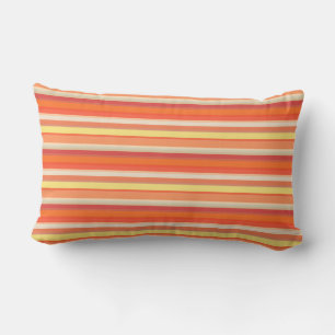Cojín Lumbar Rayas rojas de naranja suave