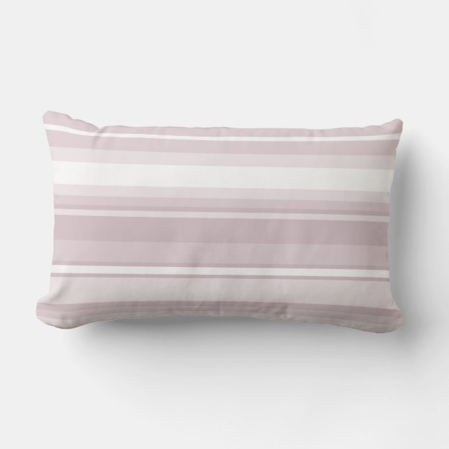 Cojín Lumbar rayas rosadas de cuarzo Rosa (Anverso)