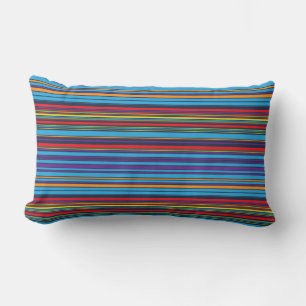 Cojín Lumbar Rayas violetas de color azul