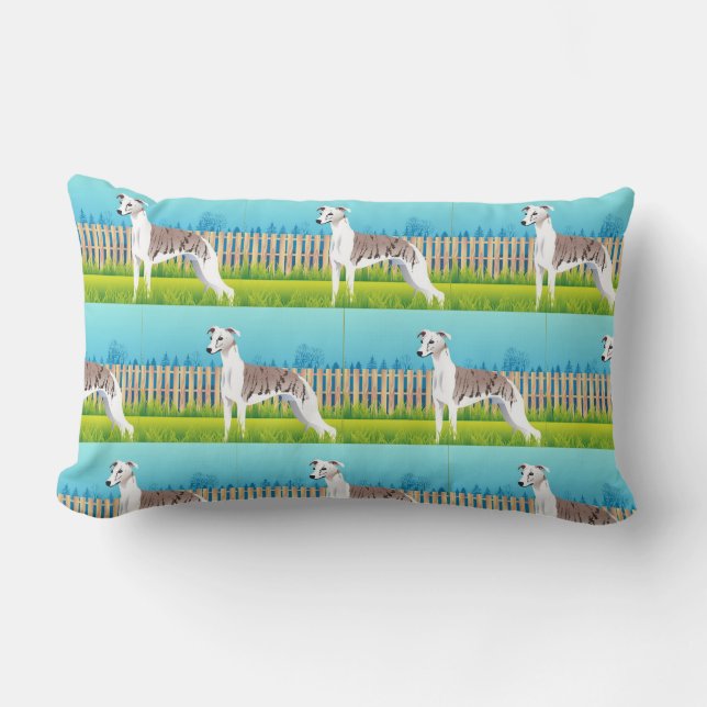 Cojín Lumbar Raza de perro Whippet (Anverso)