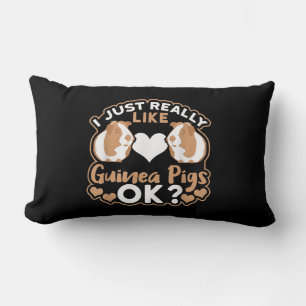 Cojín Lumbar Realmente Me Gustan Los Cerdos De Guinea.