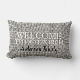 Cojín Lumbar Recepción rústica moderna del lino al apellido del