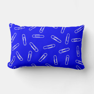 Cojín Lumbar Recortes de papel en azul
