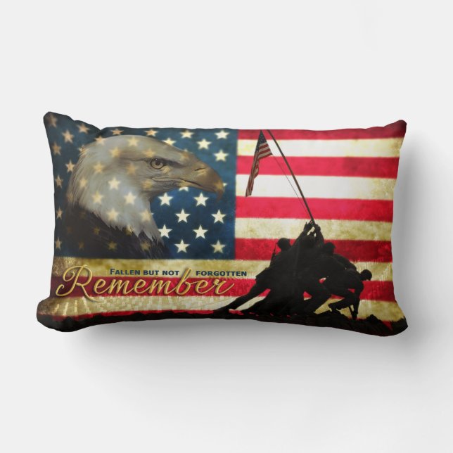 Cojín Lumbar Recuerde… Monumento caido pero no olvidado (Anverso)