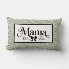 Cojín Lumbar Recuerdo personalizado de flores verdes para la ab