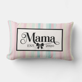 Cojín Lumbar Recuerdo Personalizado de Mamá Rosa Pálido Chic