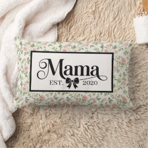 Cojín Lumbar Recuerdo Personalizado Floral Crema Abuela Millena
