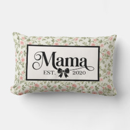 Cojín Lumbar Recuerdo Personalizado Floral Crema Abuela Millena
