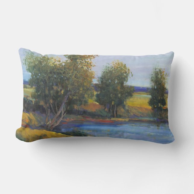 Cojín Lumbar Reflexión del árbol II (Anverso)