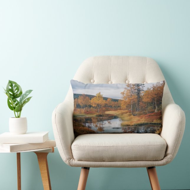 Cojín Lumbar Reflexiones ruska finlandesas de Serenade de otoño (Silla)