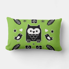 Cojín Lumbar Regalo de arte popular de búho escandinavo