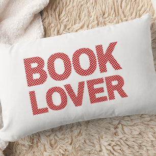 Cojín Lumbar Regalo de Corazones para Amante de Libros Adorable