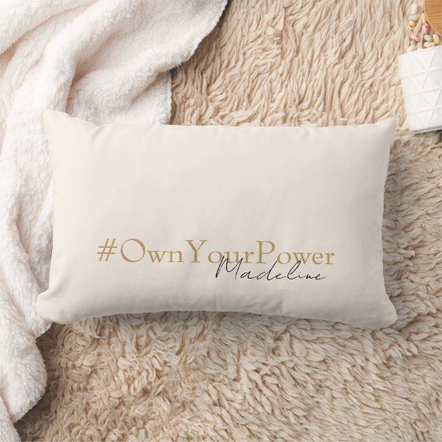 Cojín Lumbar Regalo de Empoderamiento de Girlhead - Nombre pers (Manta)