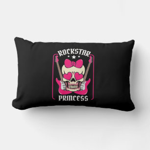 Cojín Lumbar Regalo de Navidad   Rockstar Princess Skull
