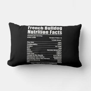 Cojín Lumbar Regalo de perro Hechos de nutrición en el Bulldo