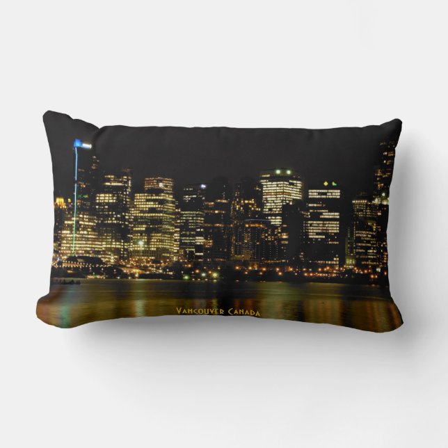Cojín Lumbar Regalo de Vancouver Souvenir Pillow Vancouver Skyl (Anverso)