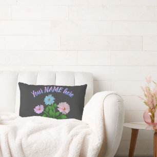 Cojín Lumbar Regalo floral personalizado y hecho a mano con acu