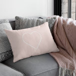 Cojín Lumbar Regalo moderno Pastel Rosa y Corazón Minimalista A<br><div class="desc">Regalo moderno Pastel Rosa y Corazón Minimalista Agradable</div>