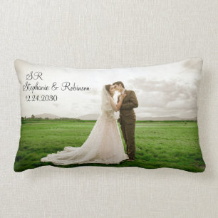 Cojín Lumbar Regalo monogramado fotográfico personalizado