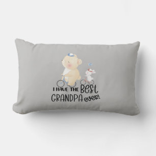 Cojín Lumbar Regalo para Nieto Oso y Conejo Mejor Abuelo