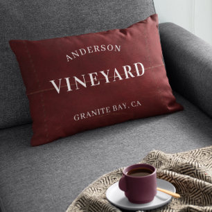 Cojín Lumbar Regalo personalizado para amante del vino tinto rú