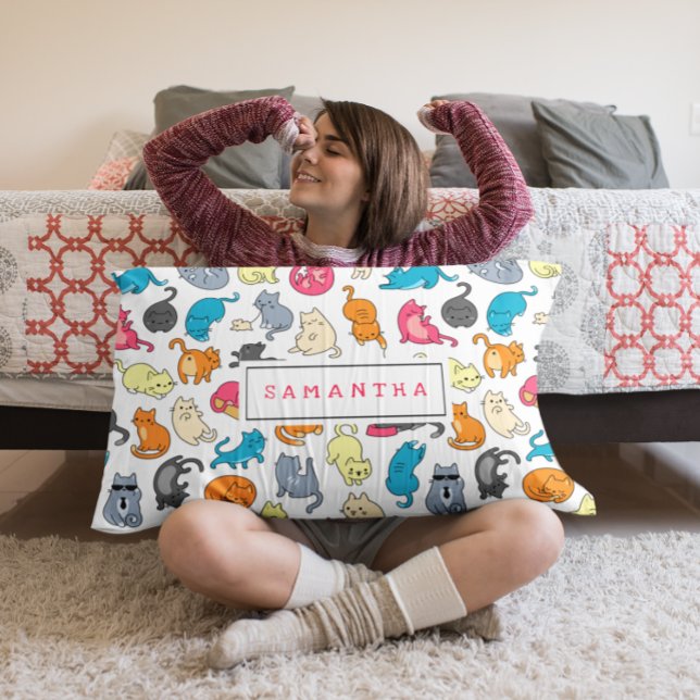 Cojín Lumbar Regalo personalizado para los amantes del gato (Subido por el creador)