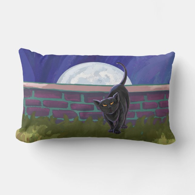 Cojín Lumbar Regalos y accesorios para gatos negros (Anverso)