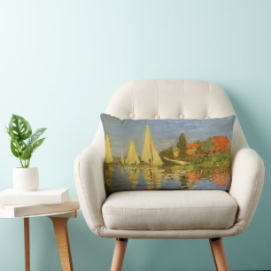 Cojín Lumbar Regata en Argenteuil por Claude Monet