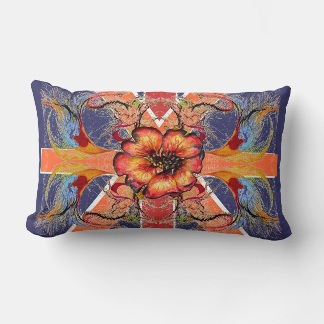 Cojín Lumbar Regla Britannia Elegante Unión Jack Fantasy (Anverso)